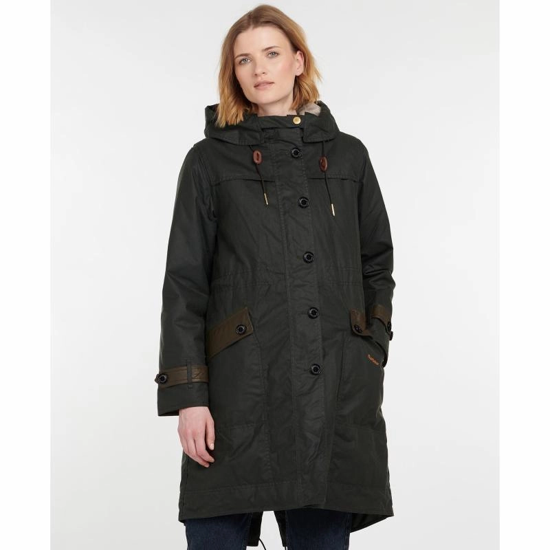 Barbour Avoch Ladies Wax Jacket - Sage/Ancient Daily Deal Frenzy