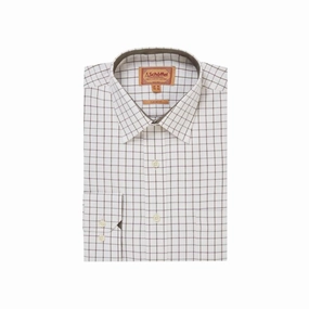 Schoffel Burnham Tattersall Classic Mens Shirt - Dark Olive Tattersall Todays Mega Savings