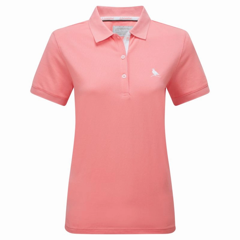 Today Only Offer Schoffel St Ives Tailored Ladies Polo Shirt - Flamingo