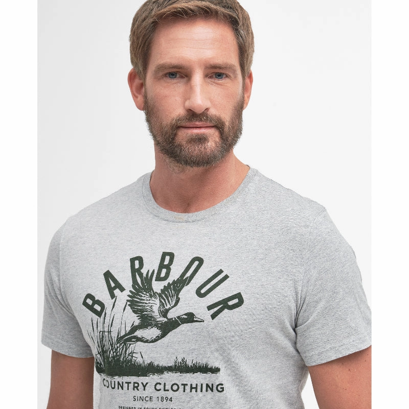 Barbour Country Clothing Mens Tee - Grey Marl Trending Now Discount
