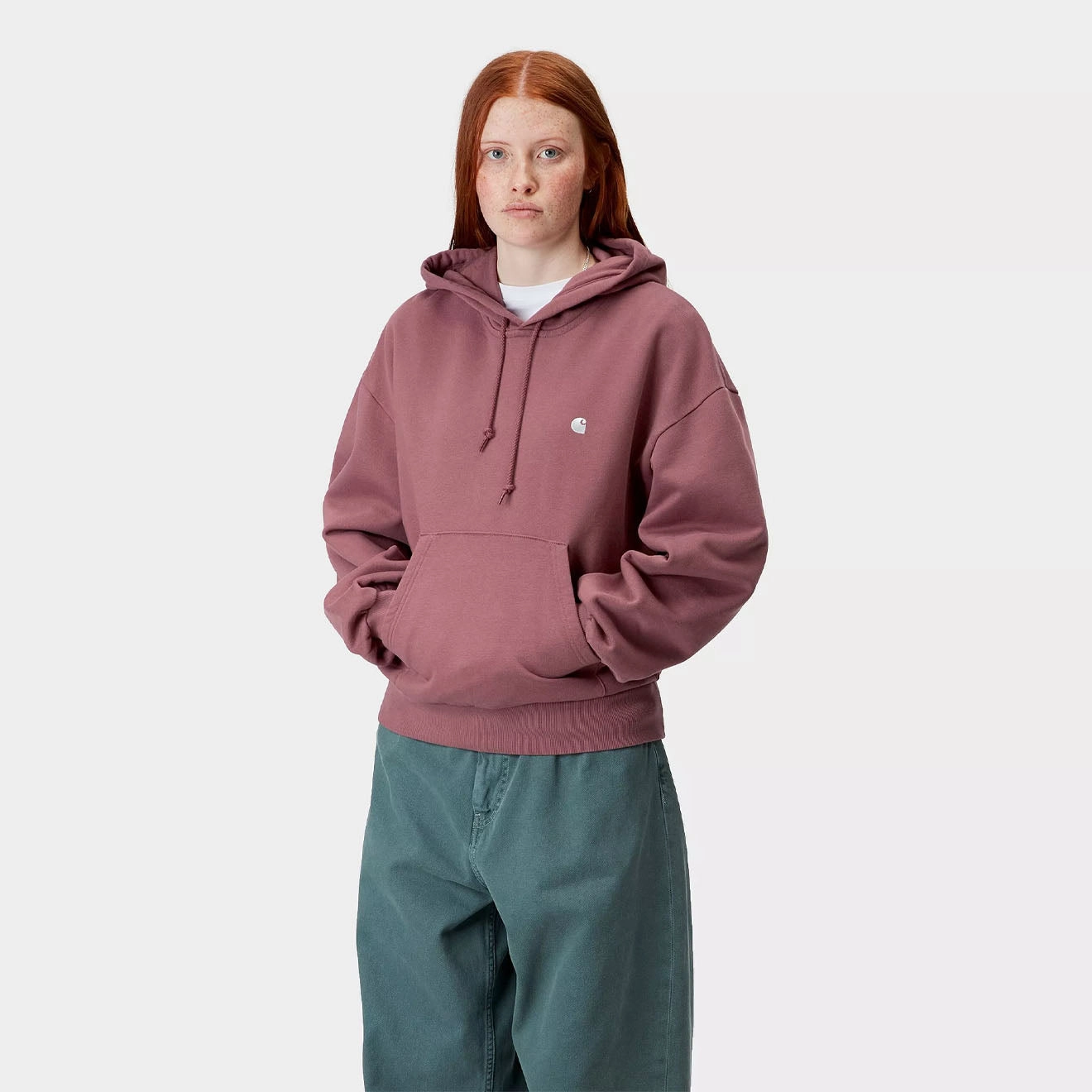 Mega Sale Now Hot Offer Ending Soon Carhartt Wip Womens Hooded Casey Sweatshirt Dusky Pink / Silver