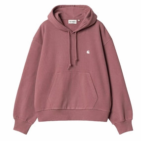 Instant Discount Sale Ending Soon Carhartt Wip Womens Hooded Casey Sweatshirt Dusky Pink / Silver