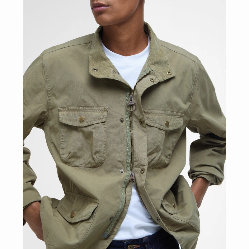 Barbour Ogston Mens Casual Jacket - Bleached Olive Best Seller Discount Special Deals Online