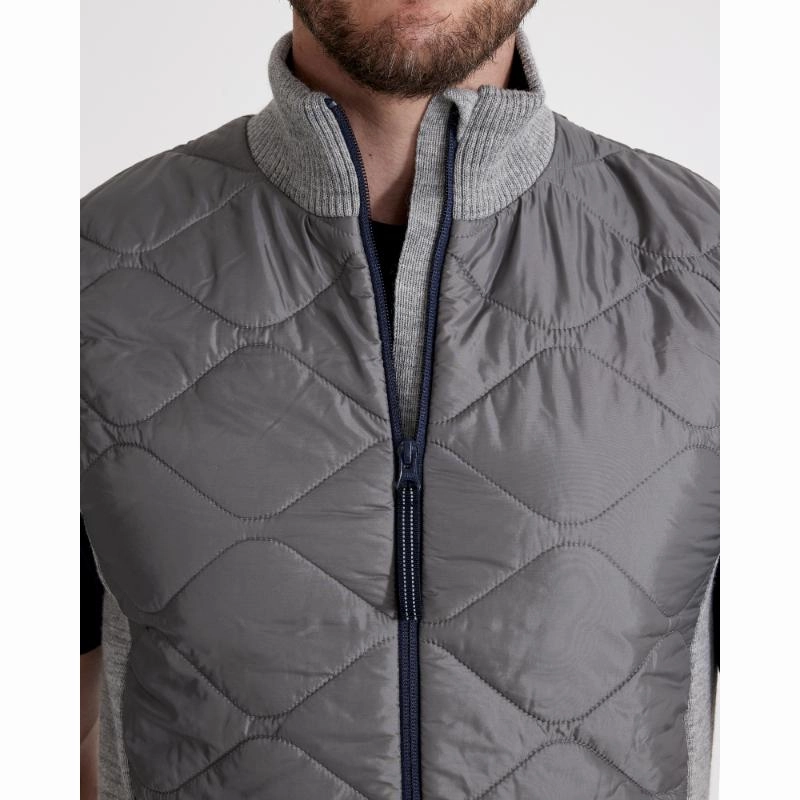 Holebrook Conny Windproof Mens Gilet - Light Grey Melange Gift Ideas Galore
