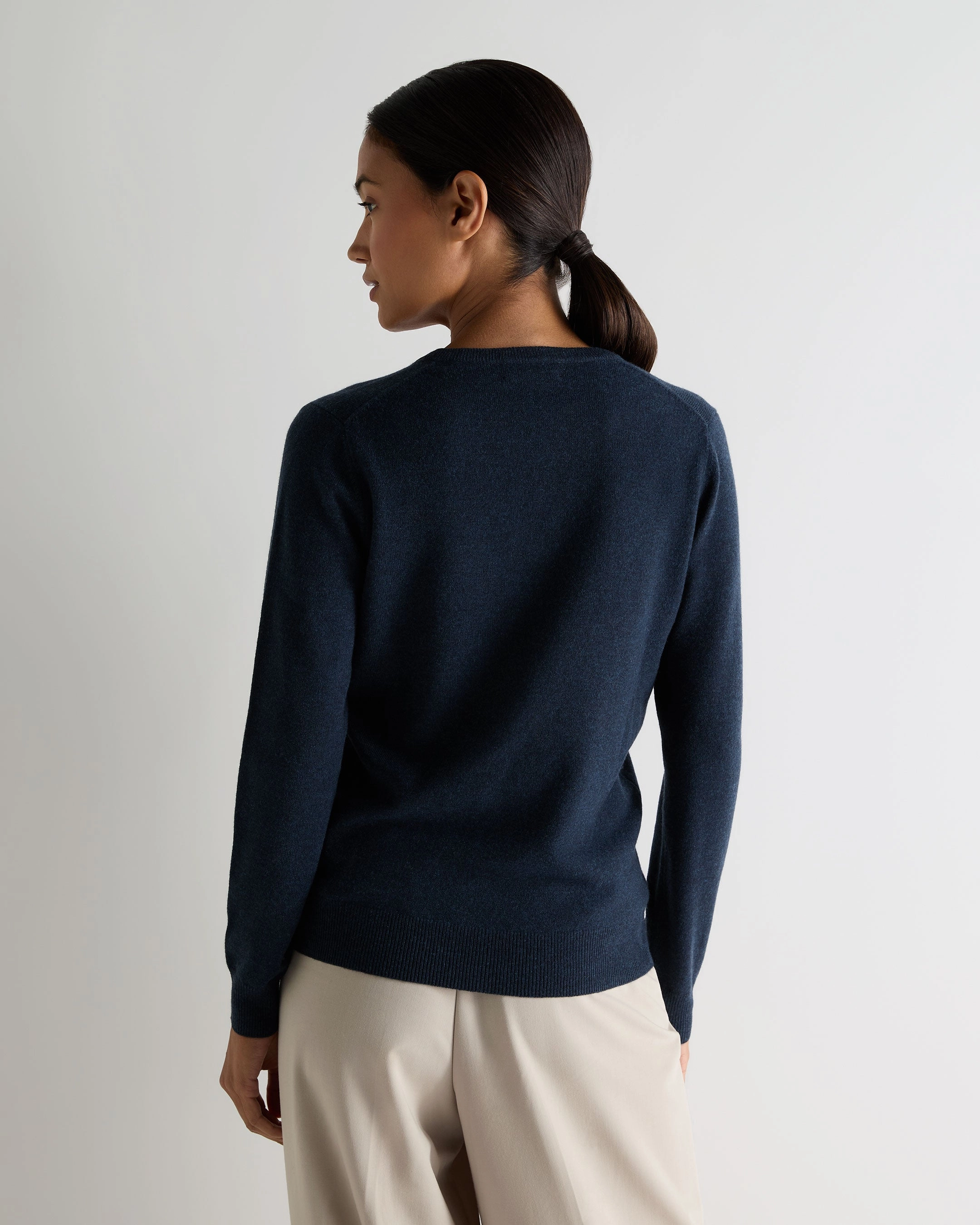 Women'S Phoebe V Neck Cashmere Jumper Indigo Blue Grab It Fast Big Price Drop
