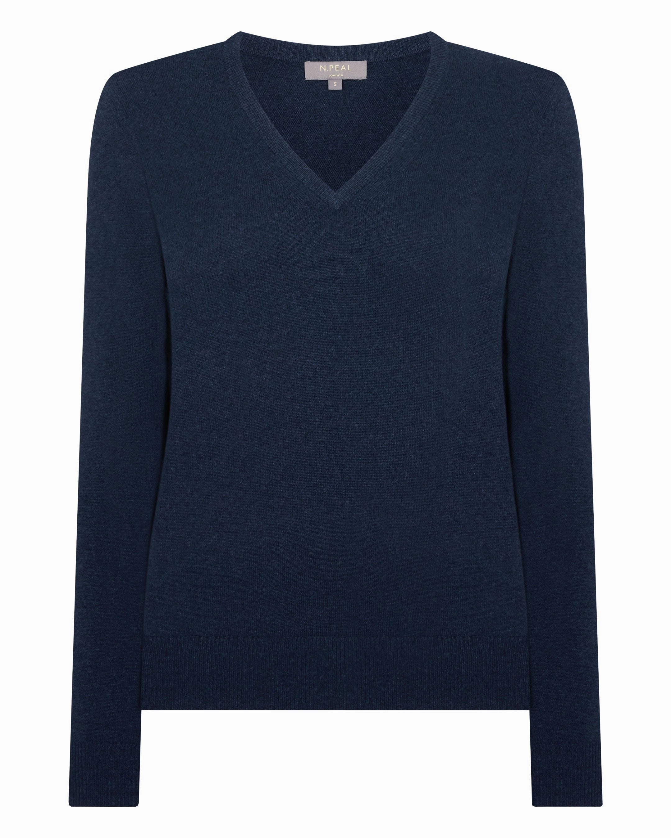 Women'S Phoebe V Neck Cashmere Jumper Indigo Blue Special Occasion Discount Dont Miss Big Savings