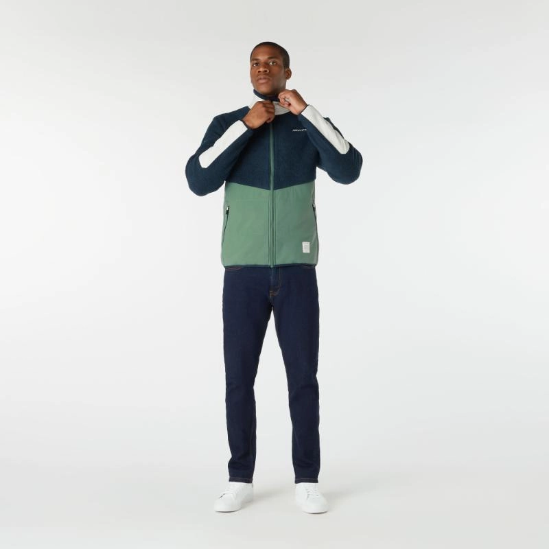 Trending Offer Today Instant Savings Deal Musto 64 Pile Fleece Mens Jacket - Duck Green/Navy