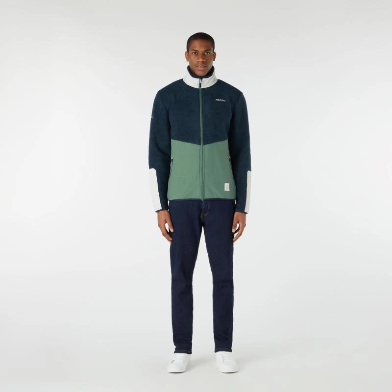 Hot Savings Alert Musto 64 Pile Fleece Mens Jacket - Duck Green/Navy
