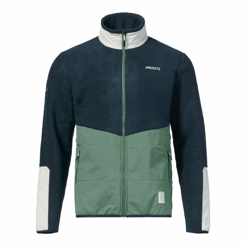 Limited Edition Offer Deal of the Day Musto 64 Pile Fleece Mens Jacket - Duck Green/Navy