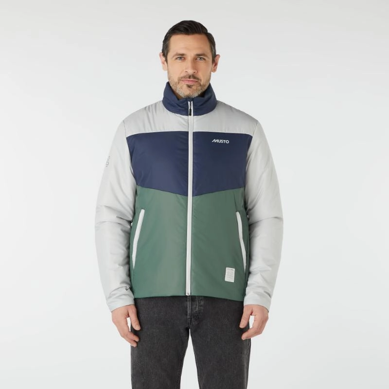 Mega Savings Now Musto 64 Primaloft Mens Jacket - Duck Green/Platinum