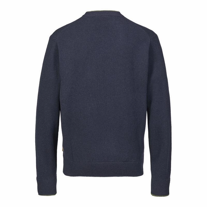 Musto Country V-Neck Mens Lambswool Jumper - Navy Shop the Savings Now Big Savings Alert