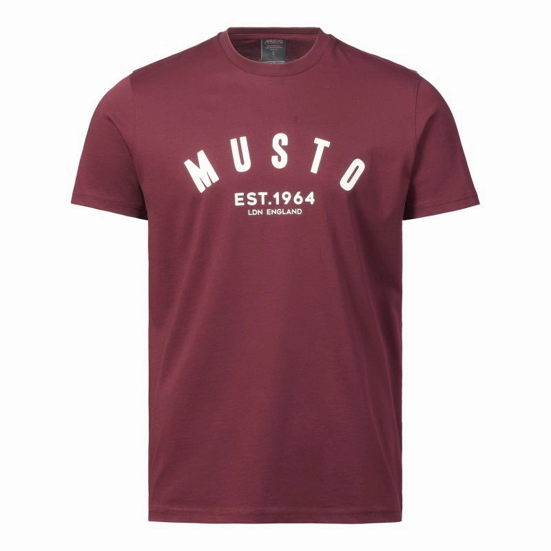Todays Mega Savings Dont Miss These Savings Musto Marina Ss Mens T-Shirt - Windsor Wine