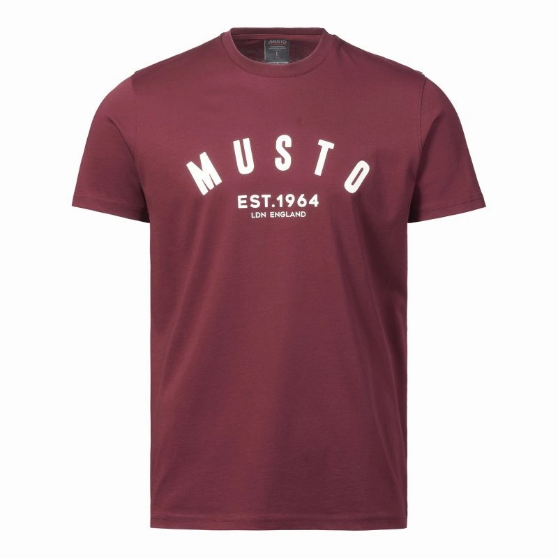 Deal Frenzy Today Musto Marina Ss Mens T-Shirt - Windsor Wine