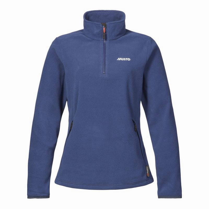Musto Snug Ladies Polartec 1/4 Zip Fleece - Dark Cobalt Mega Discount Event Daily Special Offer