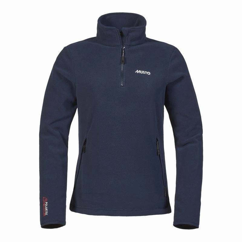 Musto Snug Ladies Polartec 1/4 Zip Fleece - Navy Instant Savings Inside
