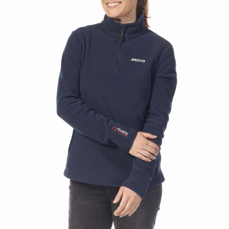 Musto Snug Ladies Polartec 1/4 Zip Fleece - Navy Last Chance Steal