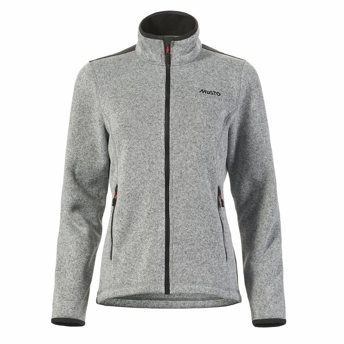Musto Womens Knitted Fleece Grey Melange Trending Deals Today