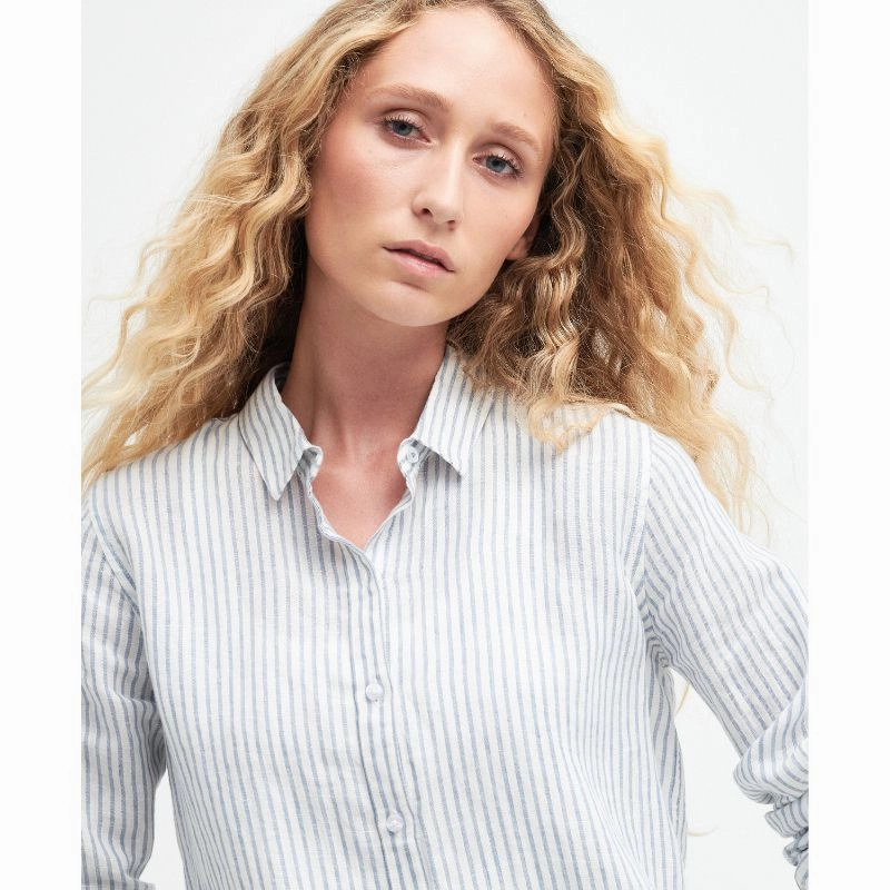 Today Only Savings Barbour Marine Ladies Shirt - Chambray Stripe