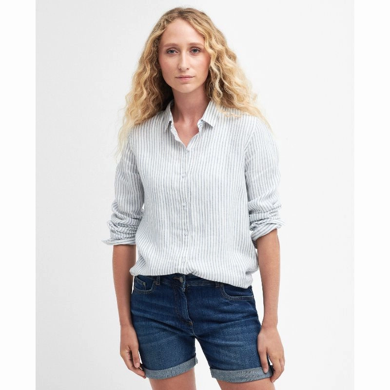 Trending Today Steal Hot Pick Online Barbour Marine Ladies Shirt - Chambray Stripe