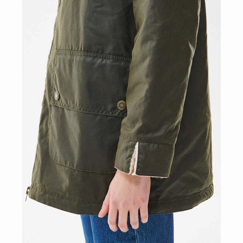 Big Sale Today Save Big Online Barbour Pine Ladies Wax Jacket - Archive Olive