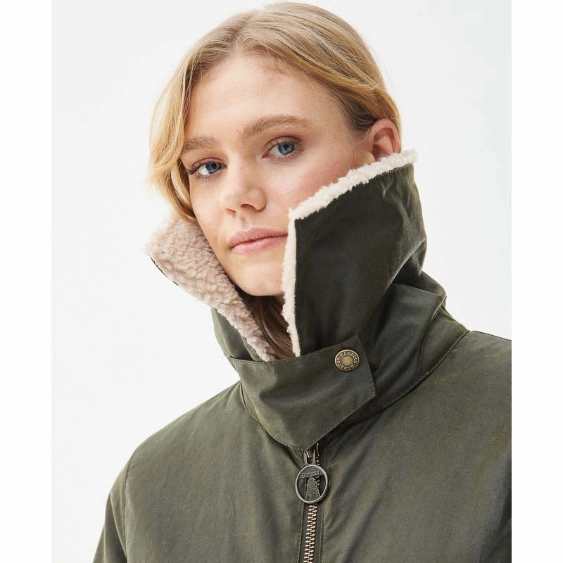 Barbour Pine Ladies Wax Jacket - Archive Olive Save Today Only