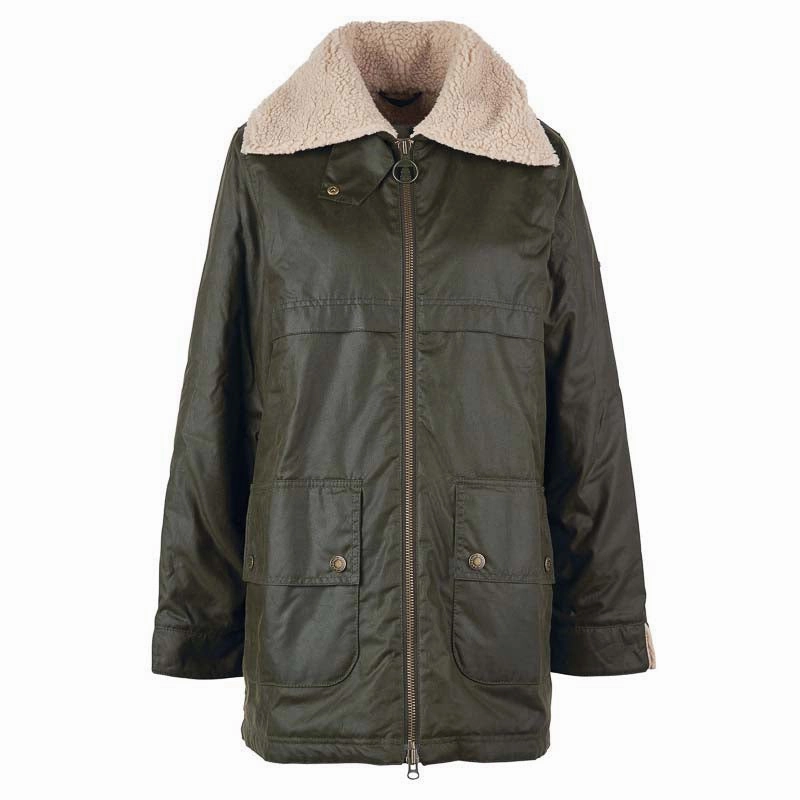 Barbour Pine Ladies Wax Jacket - Archive Olive Hot Offer Event Big Savings Alert