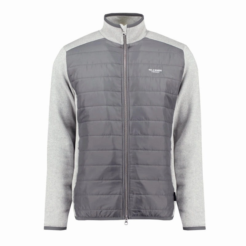 Holebrook Peder Windproof Mens Full Zip Jacket - Light Grey Melange Special Deal Frenzy