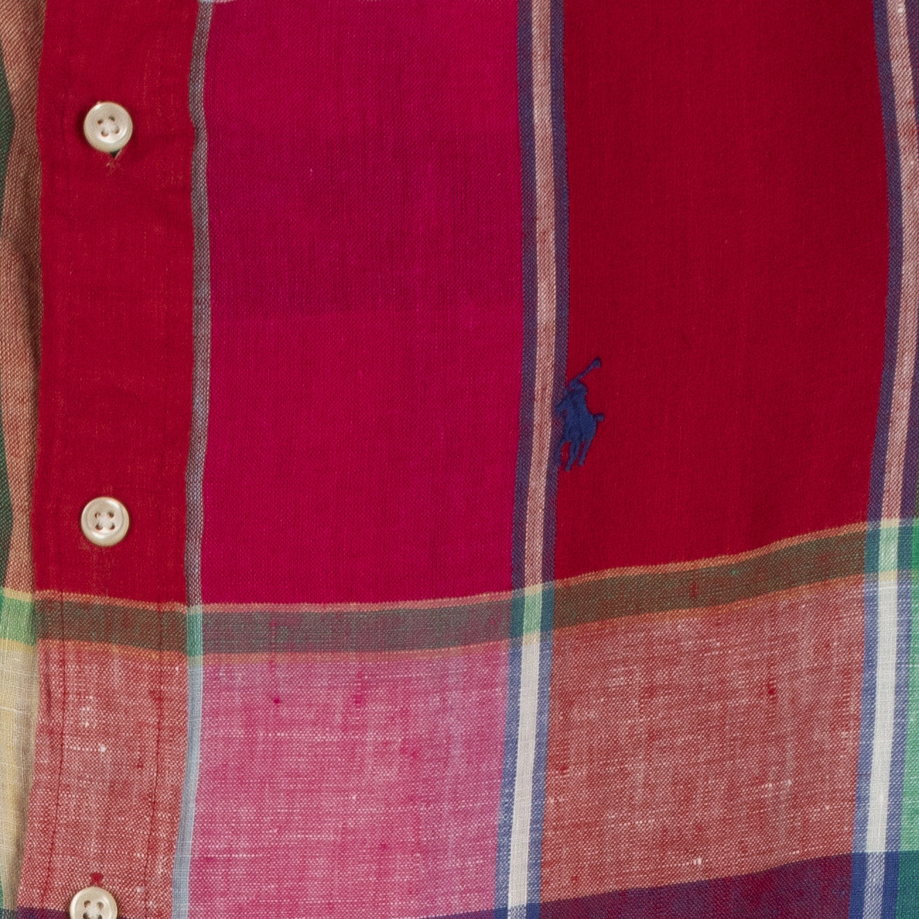 Polo Ralph Lauren L/S Linen Check Shirt Red / Green Multi Todays Mega Savings Trendy Picks Today
