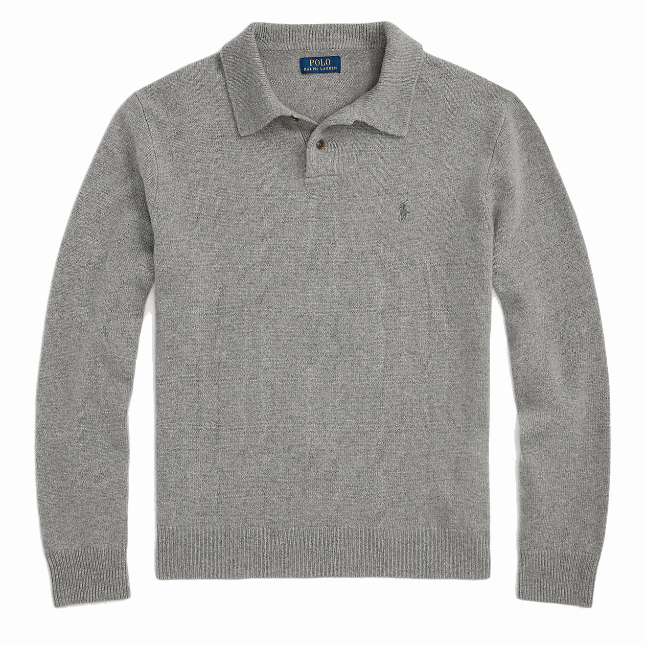 Polo Ralph Lauren Wool-Cashmere Polo-Collar Jumper Fawn Grey Heather Shop Today Save Flash Pick Today