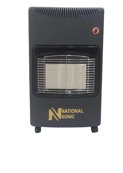 National Sonic Gas Heater 4200W 3 Burners Black
