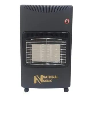 National Sonic Gas Heater 4200W 3 Burners Black