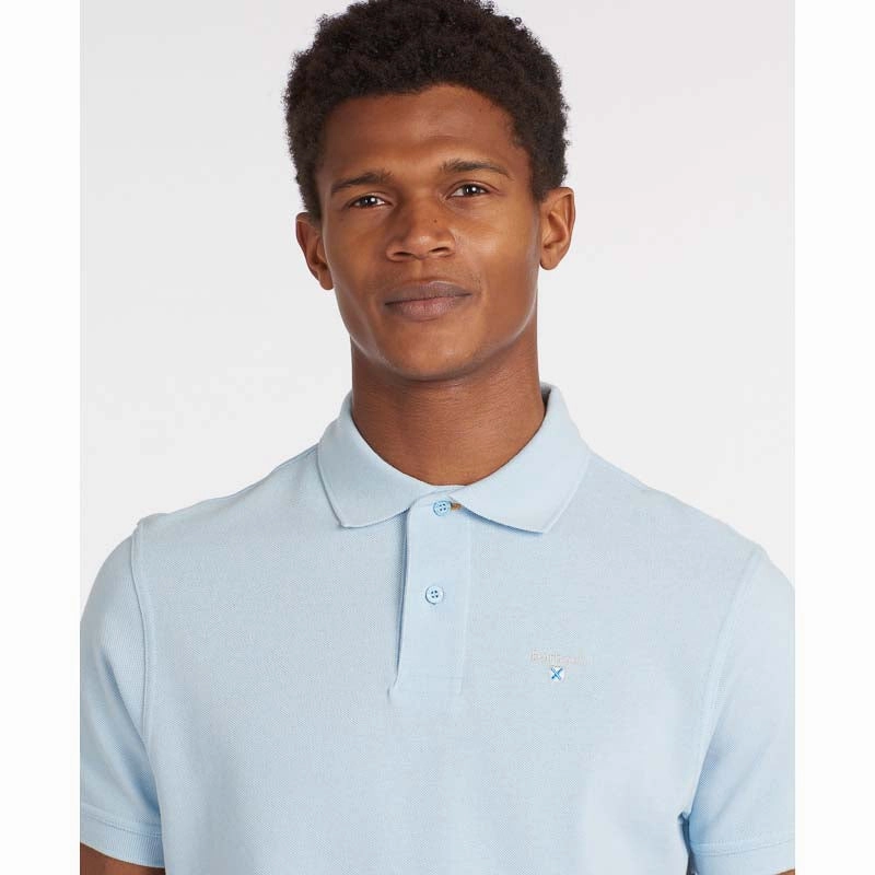 Big Price Drop Dont Miss This Steal Barbour Original Sports Tailored Fit Mens Polo Shirt - Sky
