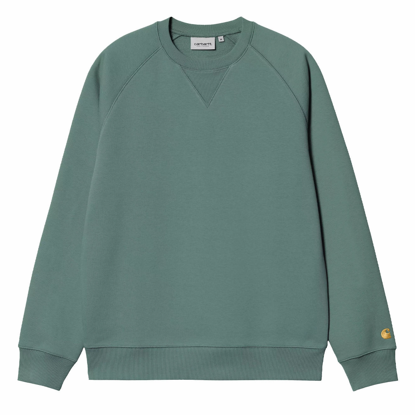 Clearance Event Carhartt Wip Chase Sweat Silver Pine / Gold