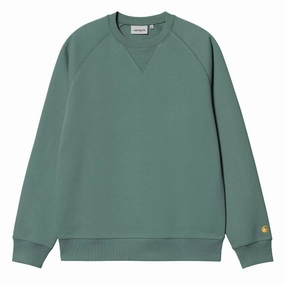 Dont Wait Save Today Hot Pick Sale Carhartt Wip Chase Sweat Silver Pine / Gold