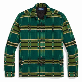 Polo Ralph Lauren Geometric Jacquard Overshirt Olive Shop Hot Deals Hot Offer Ending Soon