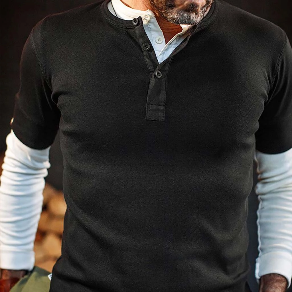 Shop the Savings Now New Elder Henley Short Sleeve Shirt