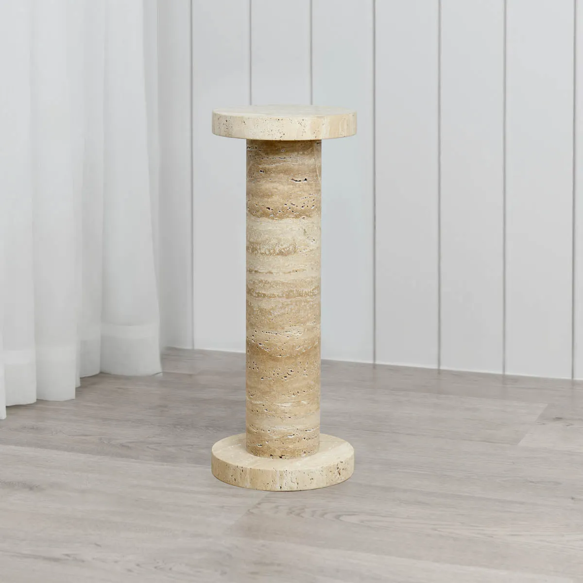 Olin Side Tables (Set of 2, Travertine)