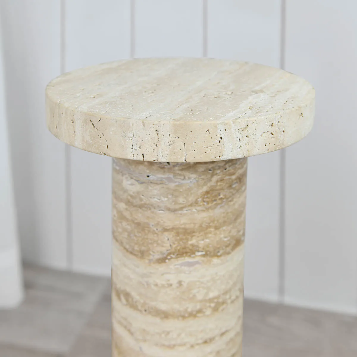 Olin Side Tables (Set of 2, Travertine)