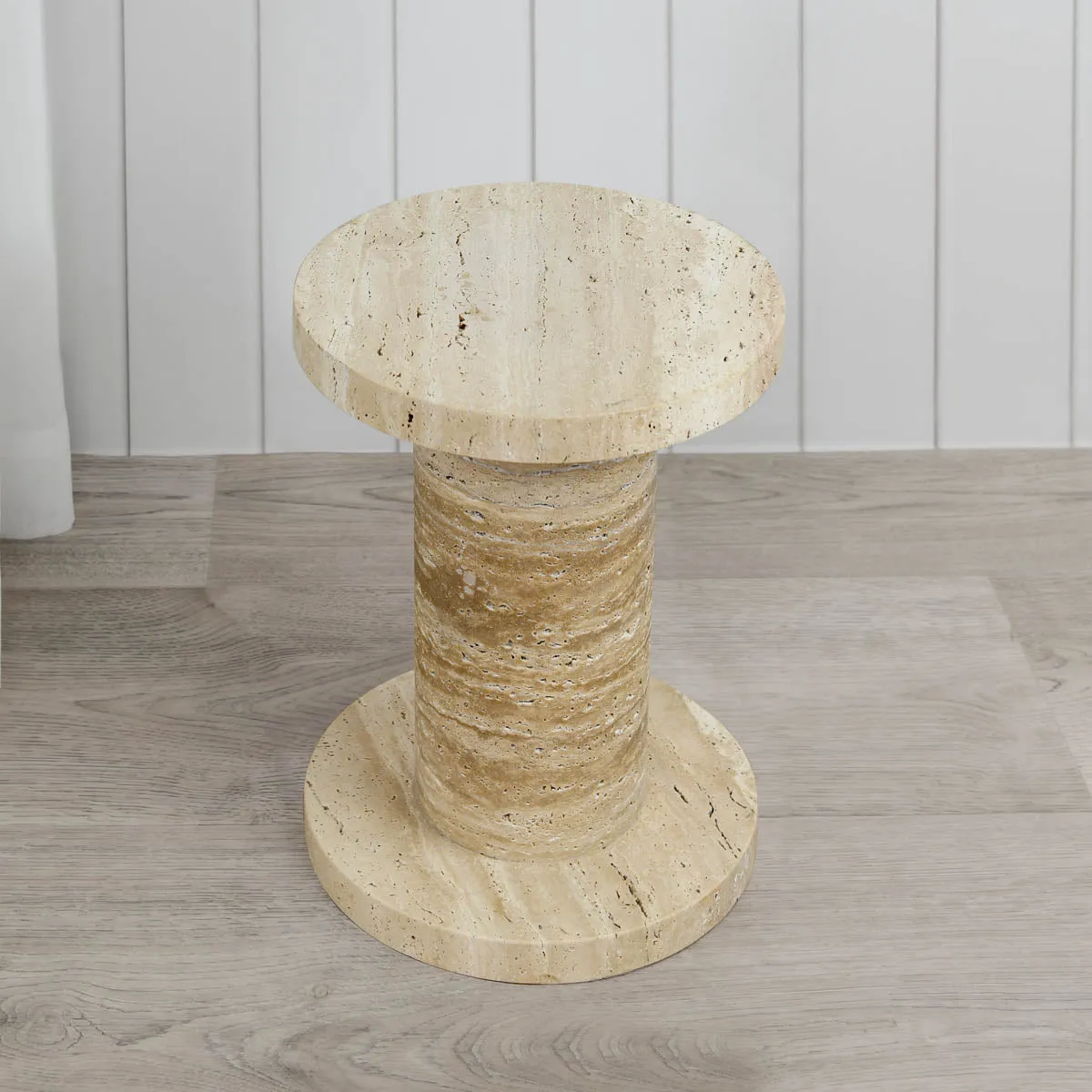 Olin Side Tables (Set of 2, Travertine)