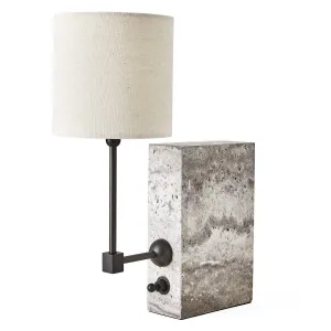 On a Shelf Mini Lamp - Travertine/Bronze