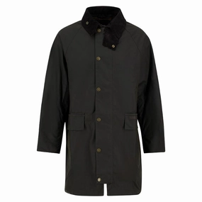 Barbour Country Mens Wax Mac Jacket - Olive Shop Grab Offer