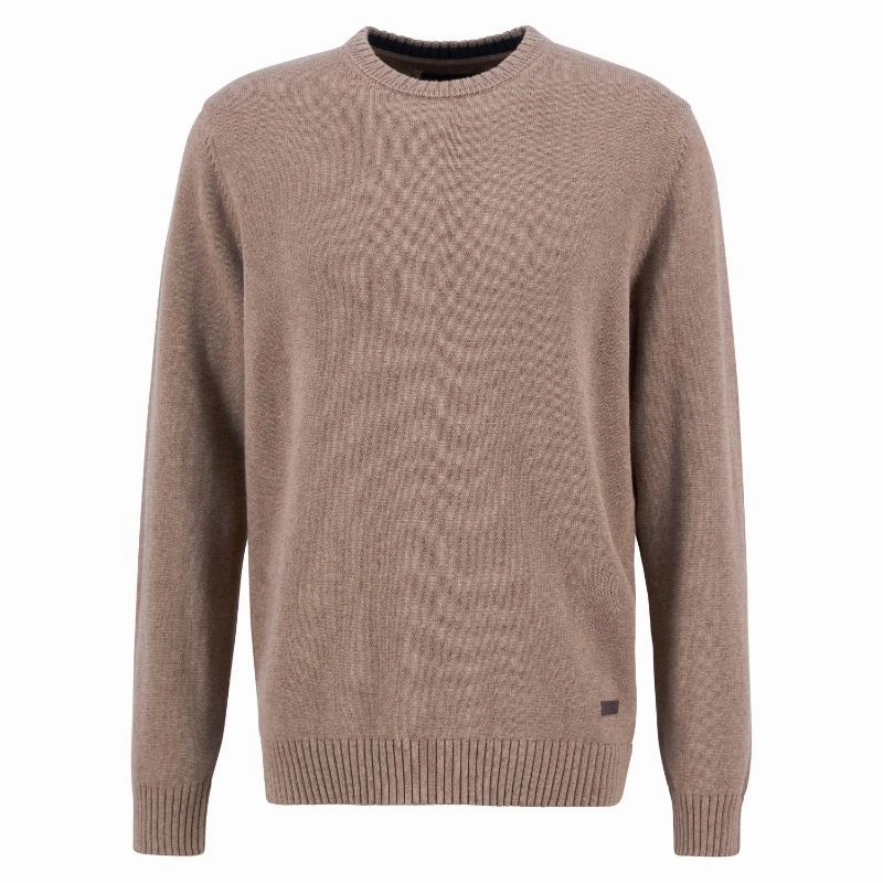 Barbour Kelson Mens Crew Neck Jumper - Stone Today Only Steal Grab It Now