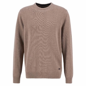 Barbour Kelson Mens Crew Neck Jumper - Stone Today Only Steal Grab It Now