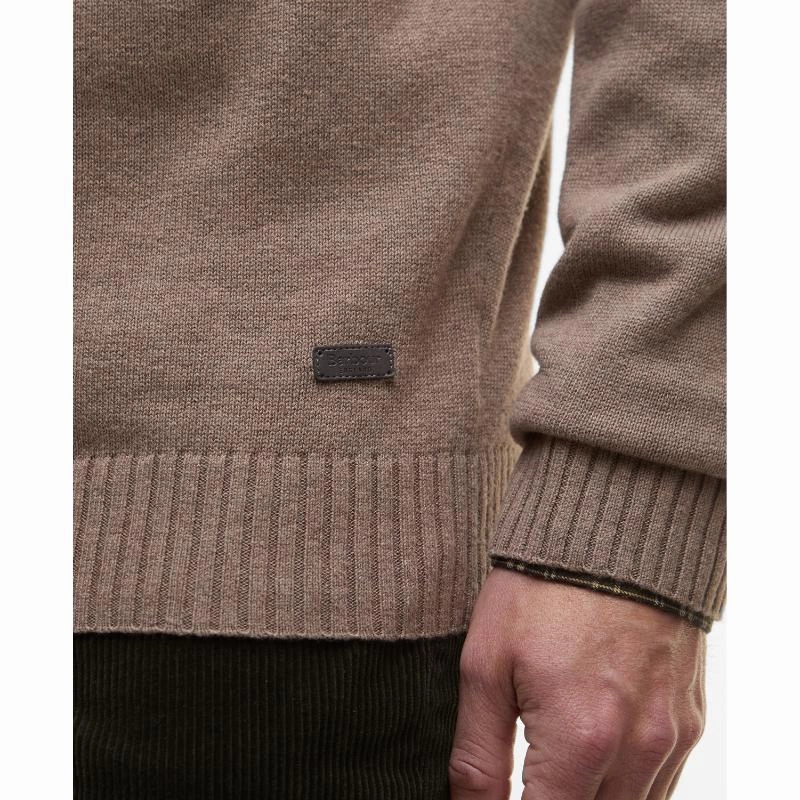 Barbour Kelson Mens Crew Neck Jumper - Stone Dont Wait Save Today Only Offer