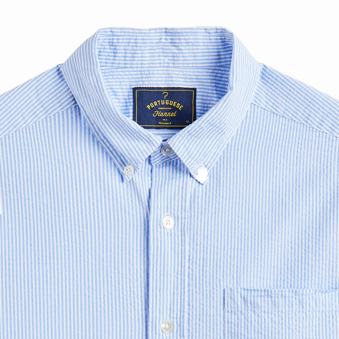 Limited Stock Deals Hot Pick of the Day Portuguese Flannel Atlantico Stripe L/S Shirt Blue