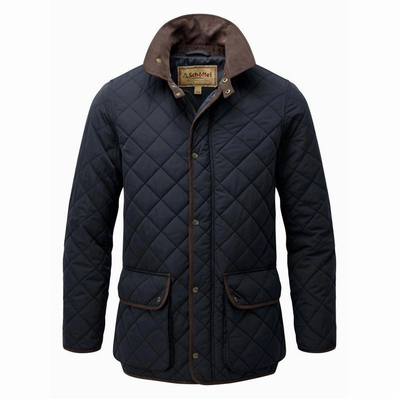 Grab Your Deal Today Schoffel Barrowden Mens Quilted Jacket - Midnight