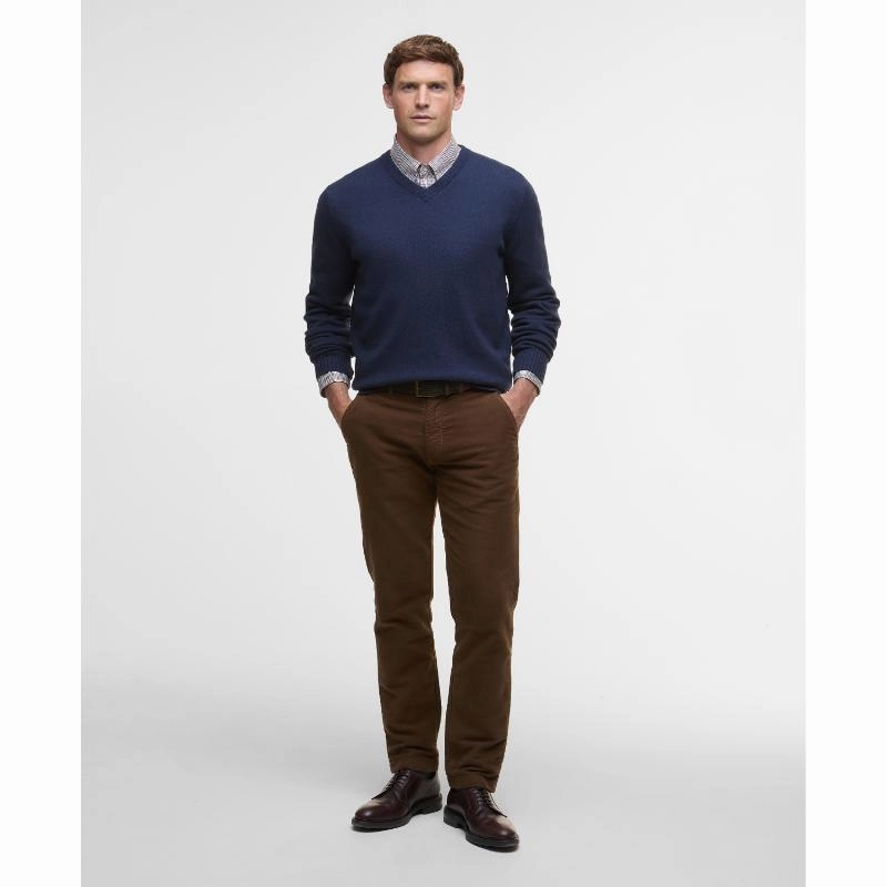 Hot Pick of the Day Barbour Kelson Mens V-Neck Jumper - Navy