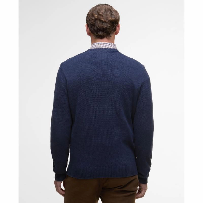 Price Drop Frenzy Shop Hot Deals Barbour Kelson Mens V-Neck Jumper - Navy