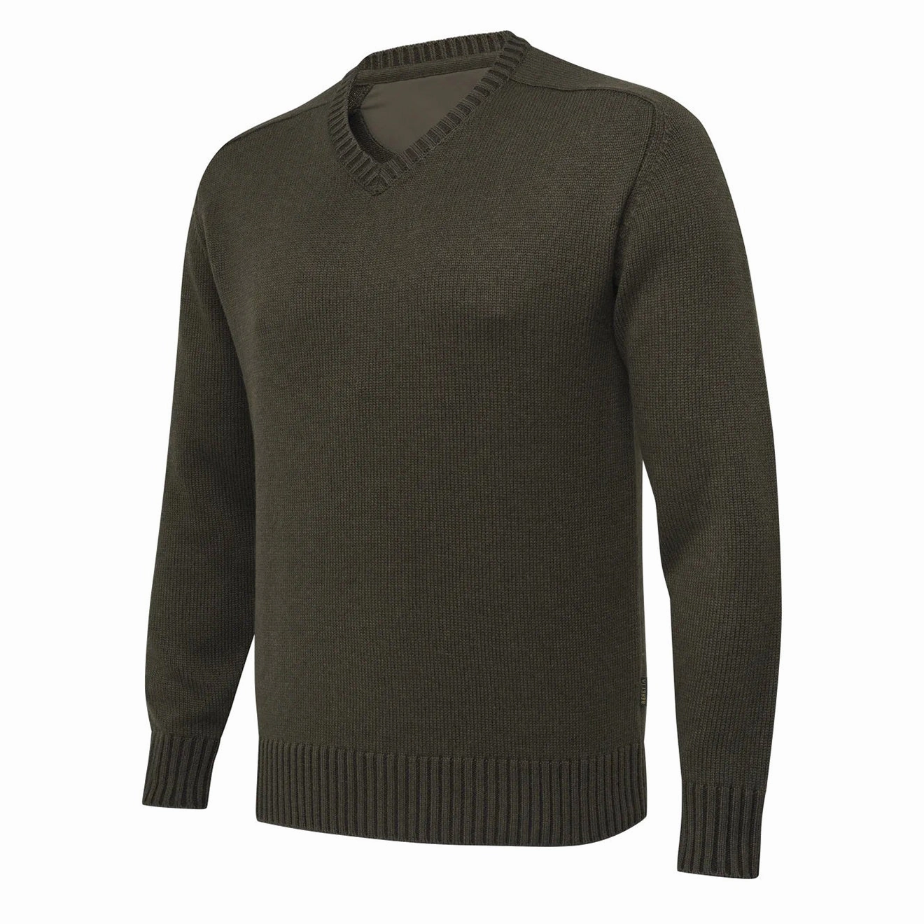Limited Stock Alert Price Drop Alert Beretta Kent V-Neck Tech Sweater Brown Bark / Moss