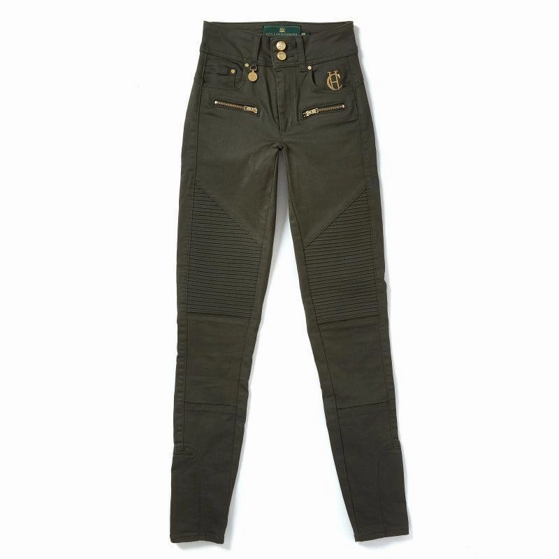Holland Cooper Biker Ladies Jeans - Hunter Green Limited Time Sale Dont Wait Save Today
